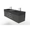 Castello Usa Amazon 60" Wall Mounted Black Vanity With Black Top And Brushed Nickel Handles CB-MC-60BLK-BN-2056-BL - alternate 5